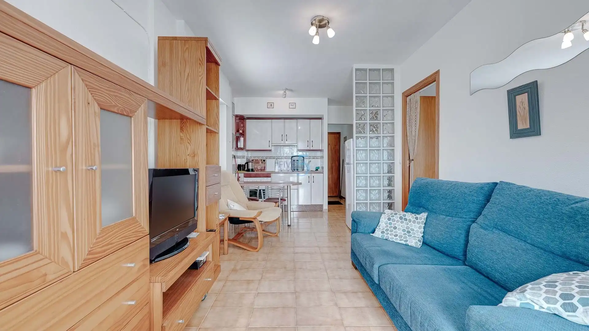 Living room of Flat for sale in Torrevieja  with Air Conditioner, Terrace and Furnished