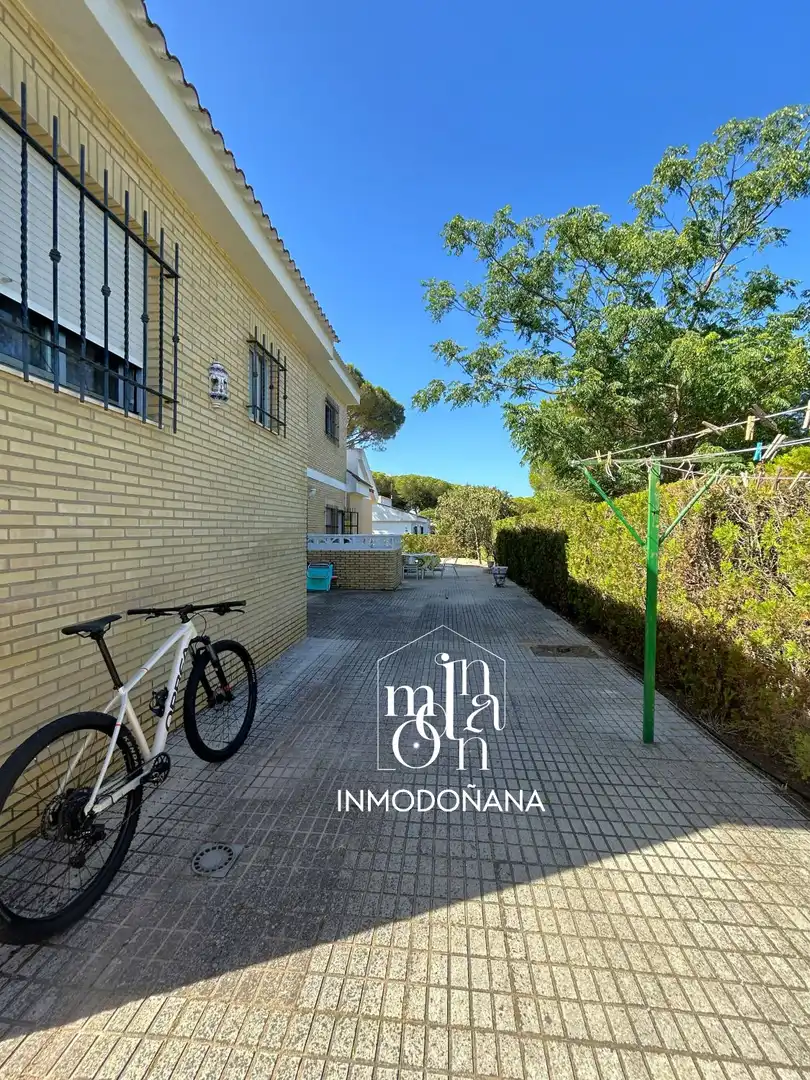 Vista exterior de Casa o xalet en venda en Almonte amb Jardí privat, Terrassa i Moblat