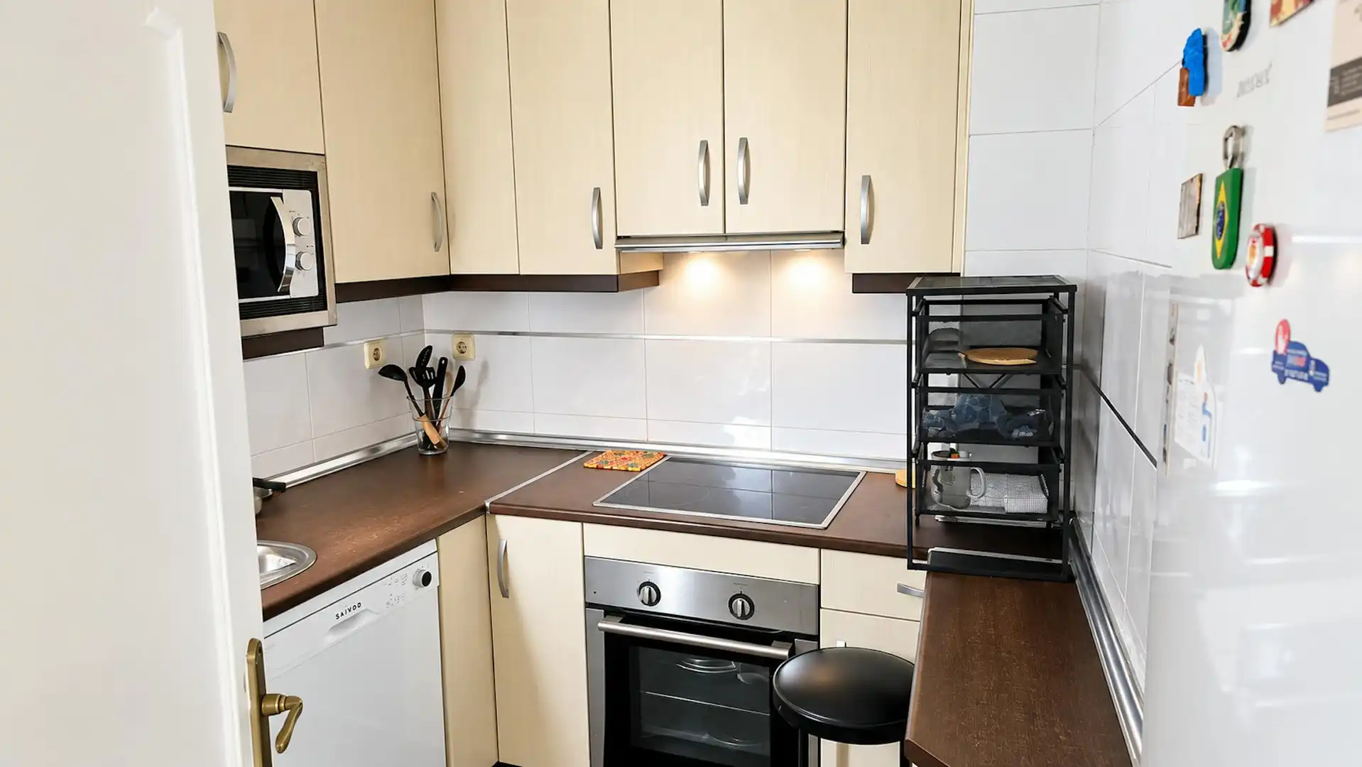 Küche von Wohnung zur Miete in Madrid mit Heizung, Möbliert und Waschmaschine