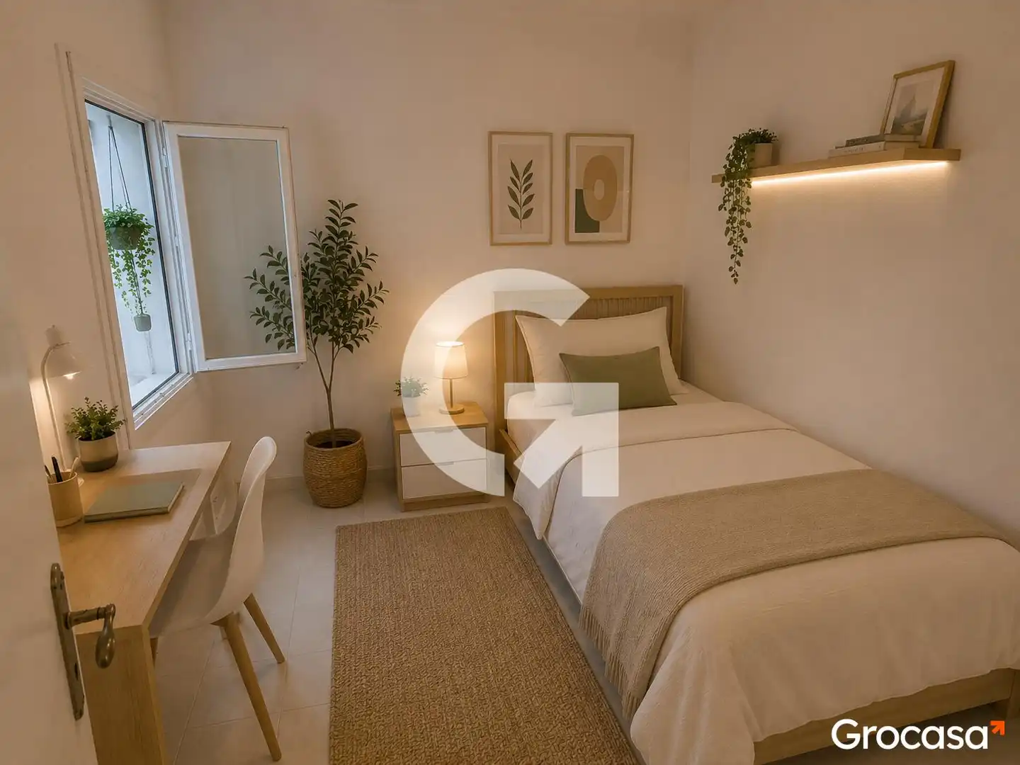 Bedroom of Flat for sale in Badalona