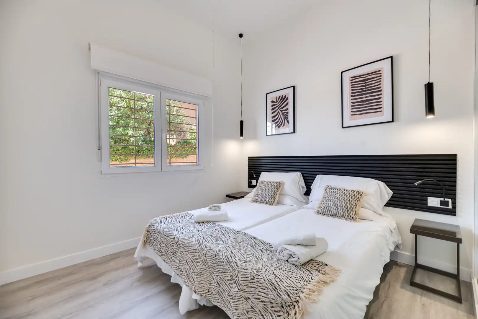 Dormitori de Apartament de lloguer en Málaga amb Aire condicionat, Calefacció i Parquet