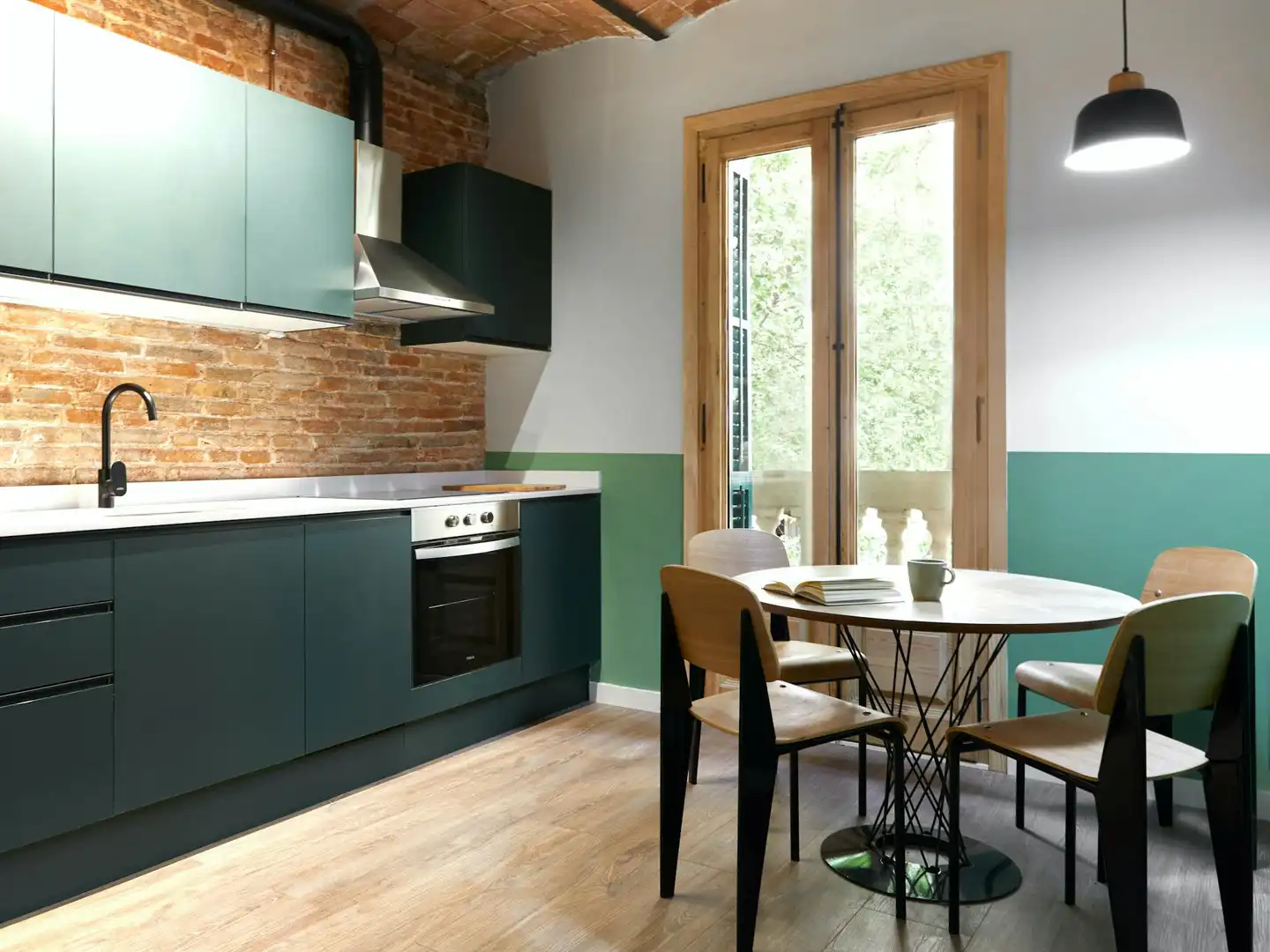 Cocina de Piso de alquiler en Barcelona con Aire acondicionado, Calefacción y Amueblado