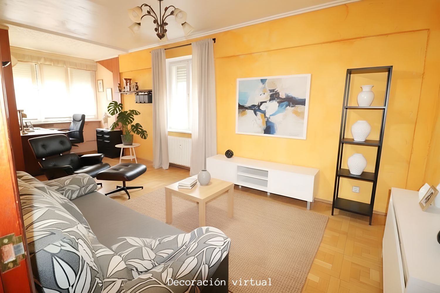Living room of Flat for sale in Vitoria - Gasteiz  with Heating, Parquet flooring and Terrace