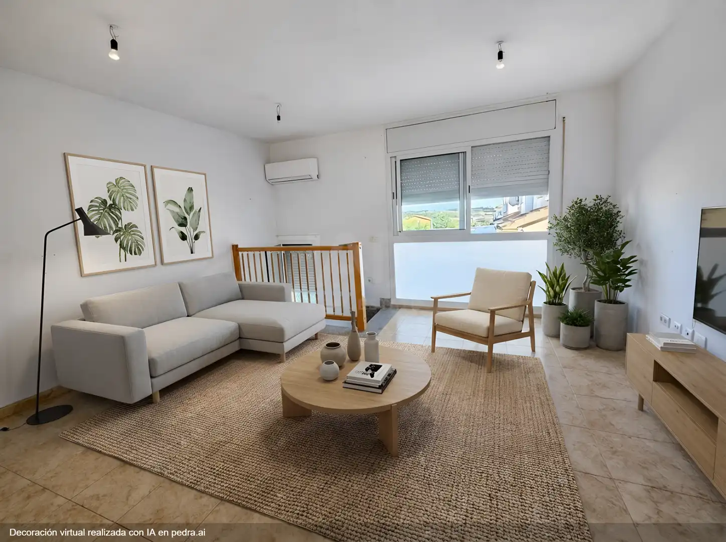 Sala d'estar de Casa adosada en venda en Santa Oliva amb Aire condicionat, Calefacció i Terrassa
