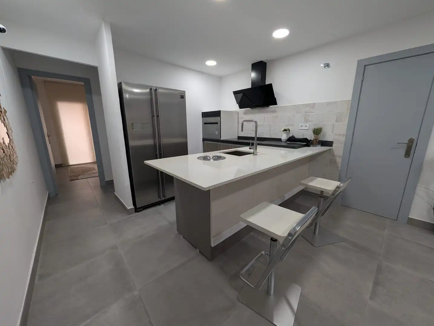 Kitchen of Attic for rent in Badalona  with Air Conditioner, Parquet flooring and Terrace