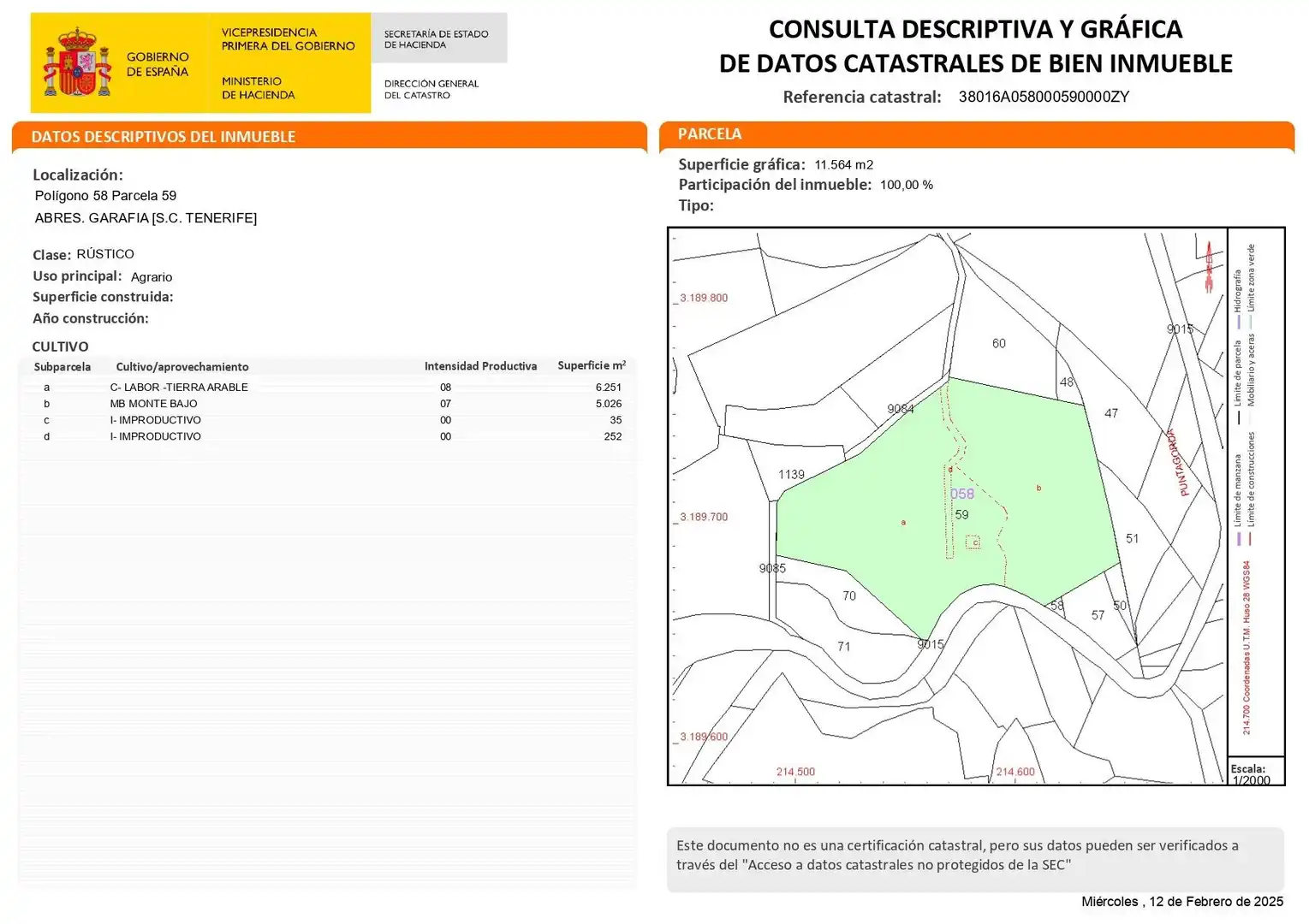 Terreny rústic en venda a Polígono 58 Parcela 59 (ABRES. GARAFIA), imagen 29