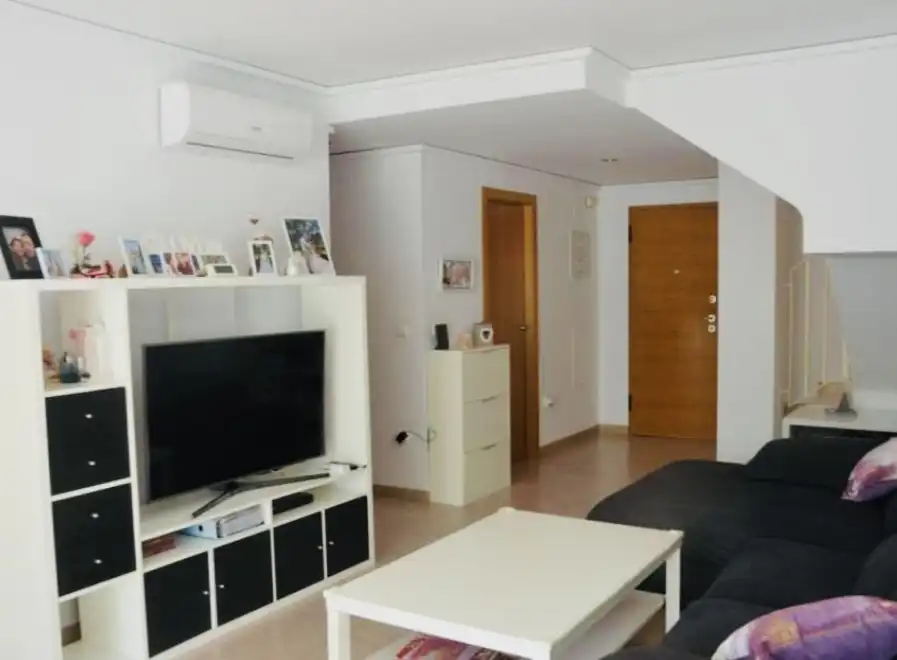 Sala d'estar de Àtic en venda en Dénia amb Aire condicionat, Terrassa i Moblat