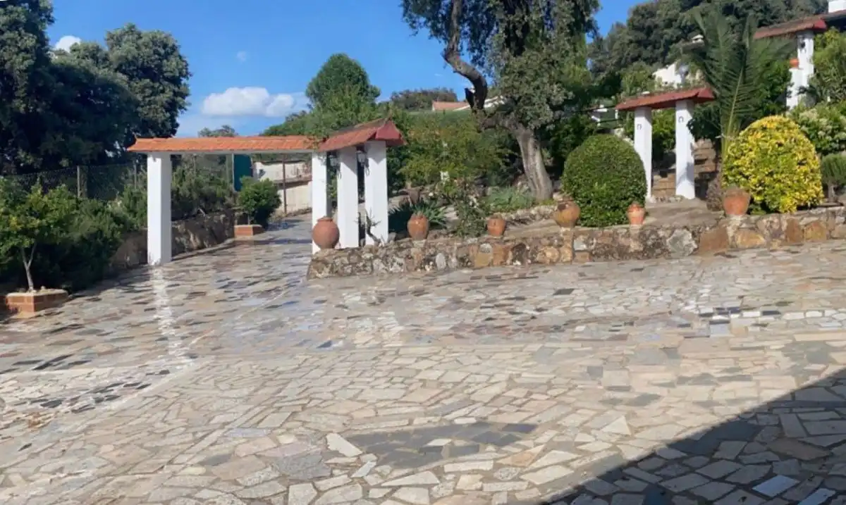 Vista exterior de Casa o chalet en venta en Malpartida de Plasencia con Aire acondicionado, Terraza y Piscina