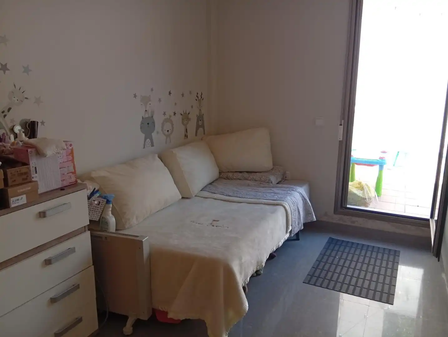 Bedroom of Flat for sale in La Pobla del Duc  with Air Conditioner, Furnished and Community pool