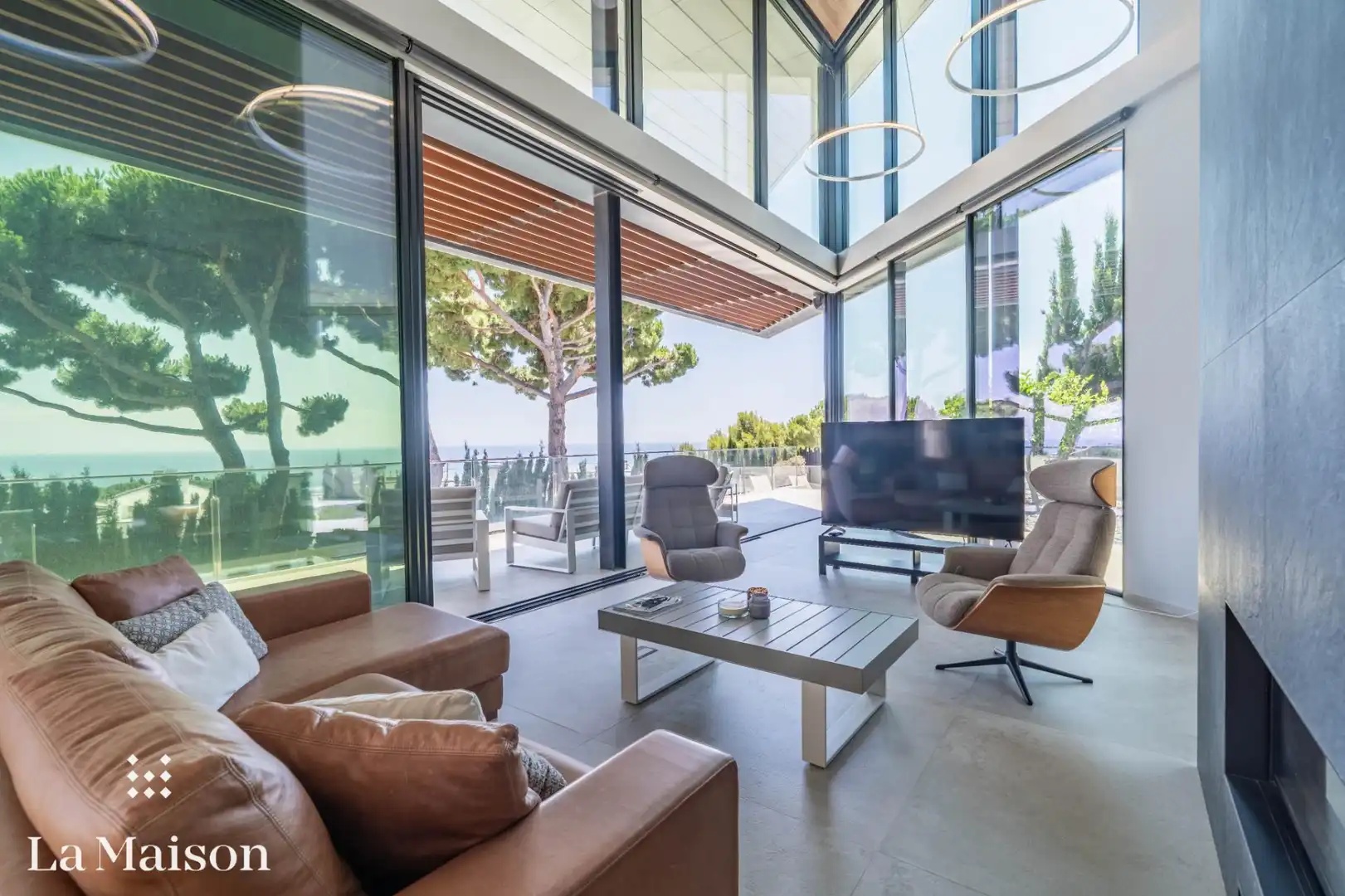 Sala de estar de Casa o chalet en venta en Caldes d'Estrac con Aire acondicionado, Calefacción y Jardín privado