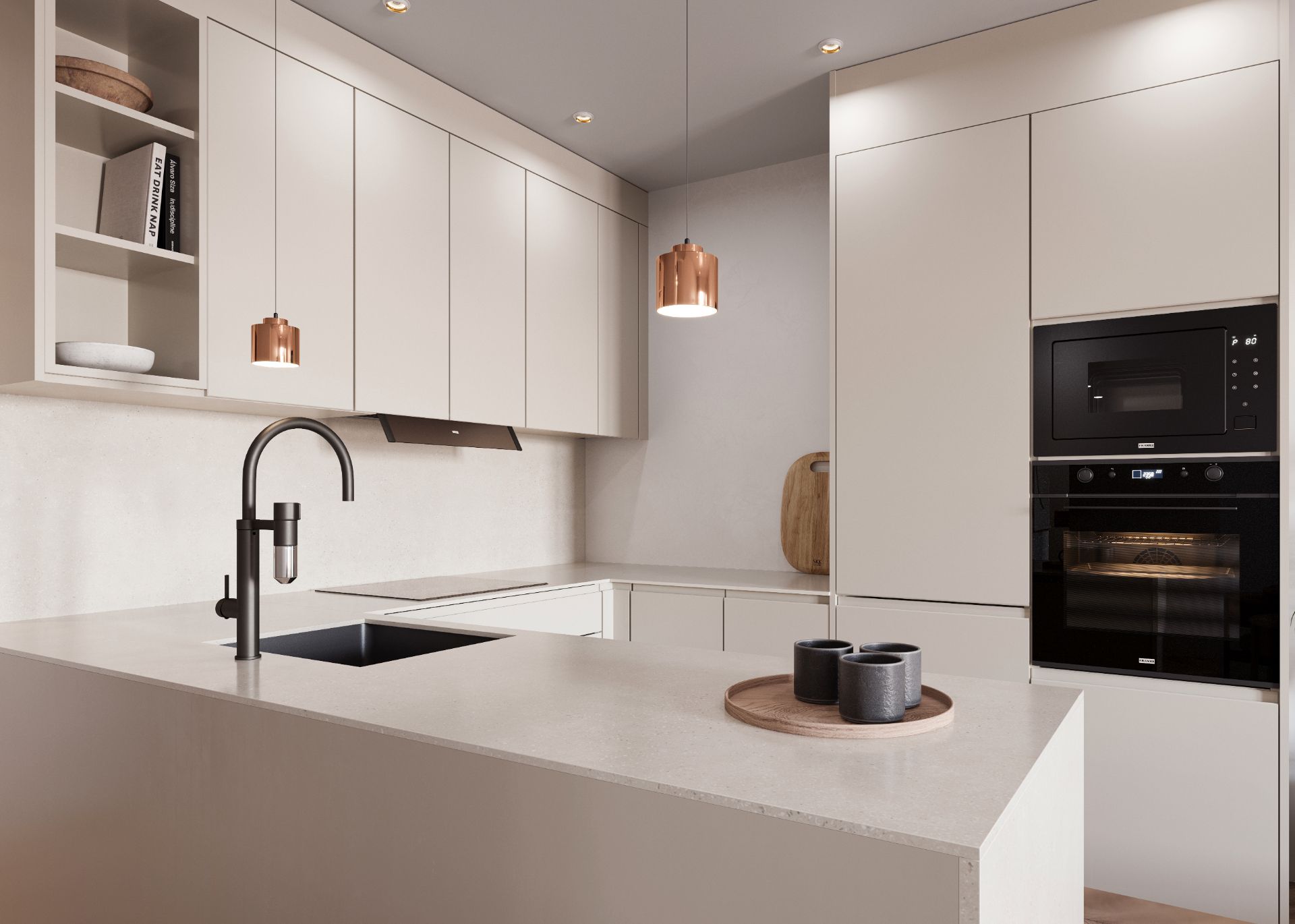 Kitchen of Flat for sale in Cabrils  with Air Conditioner, Heating and Parquet flooring