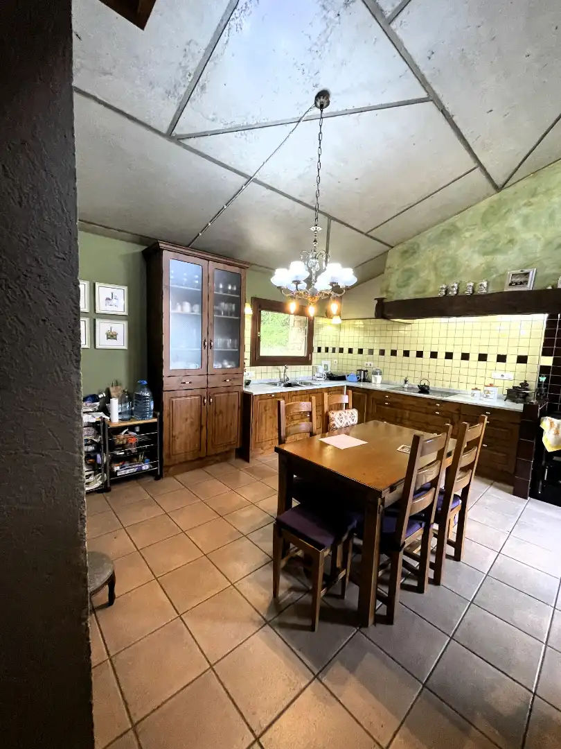 Cuina de Finca rústica en venda en Mieres (Girona) amb Calefacció, Parquet i Terrassa