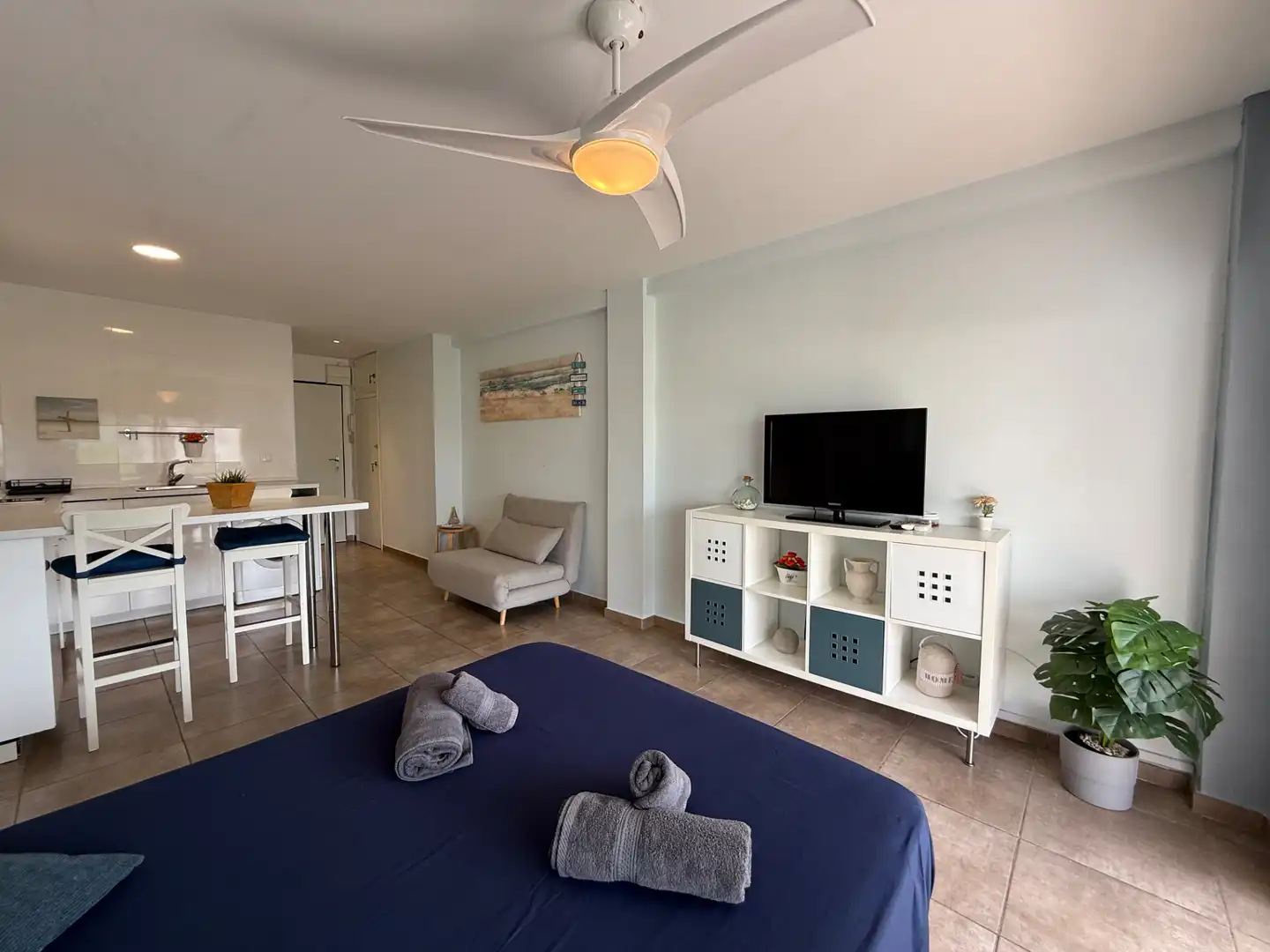 Sala de estar de Estudio en venta en Jávea / Xàbia con Terraza y Amueblado