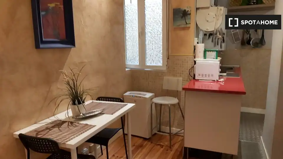 Kitchen of Study for share in Madrid  with Air Conditioner, Heating and Terrace