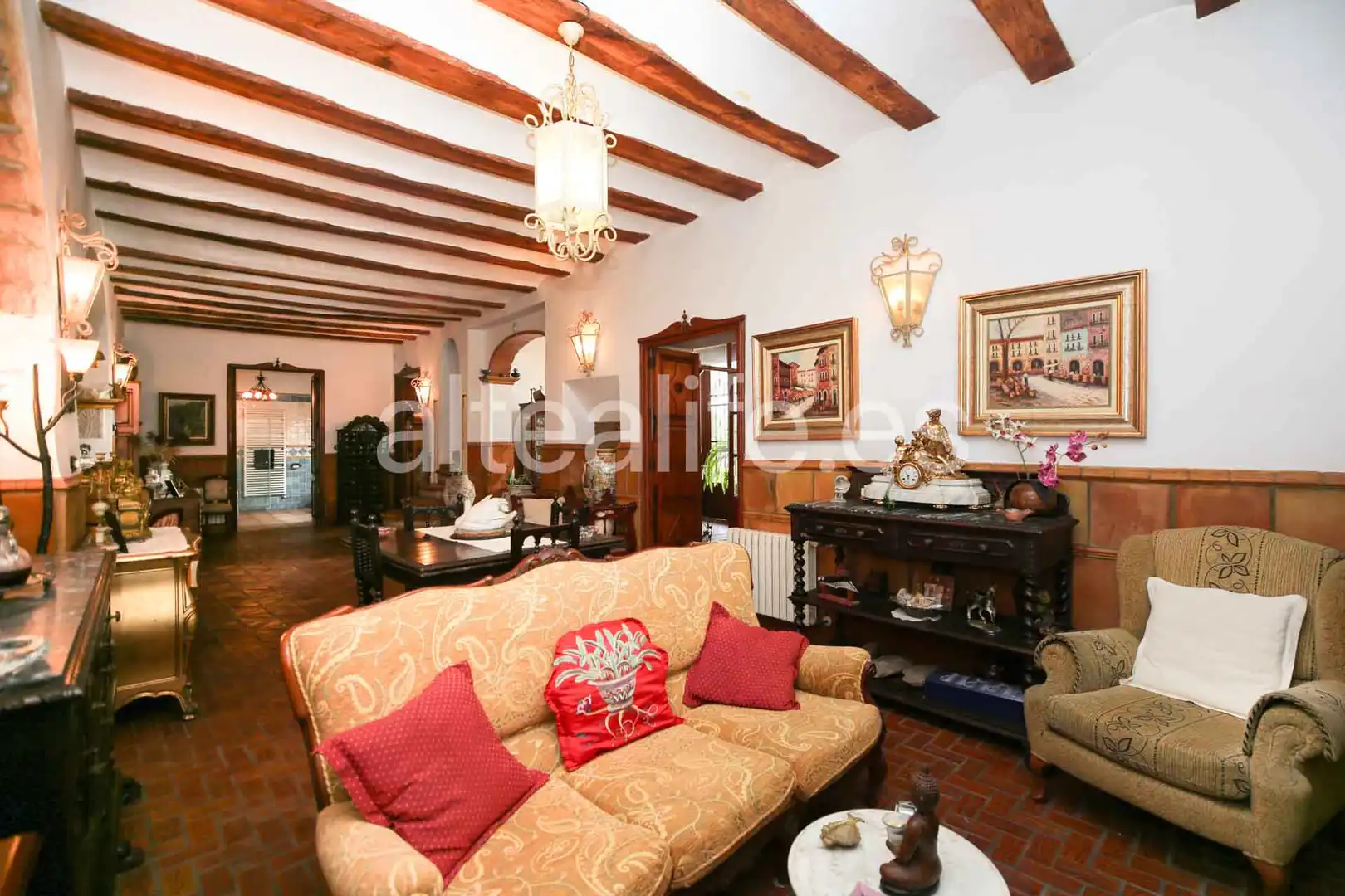 Wohnzimmer von Einfamilien-Reihenhaus zum Verkauf in Gandia mit Privatgarten, Terrasse und Abstellraum