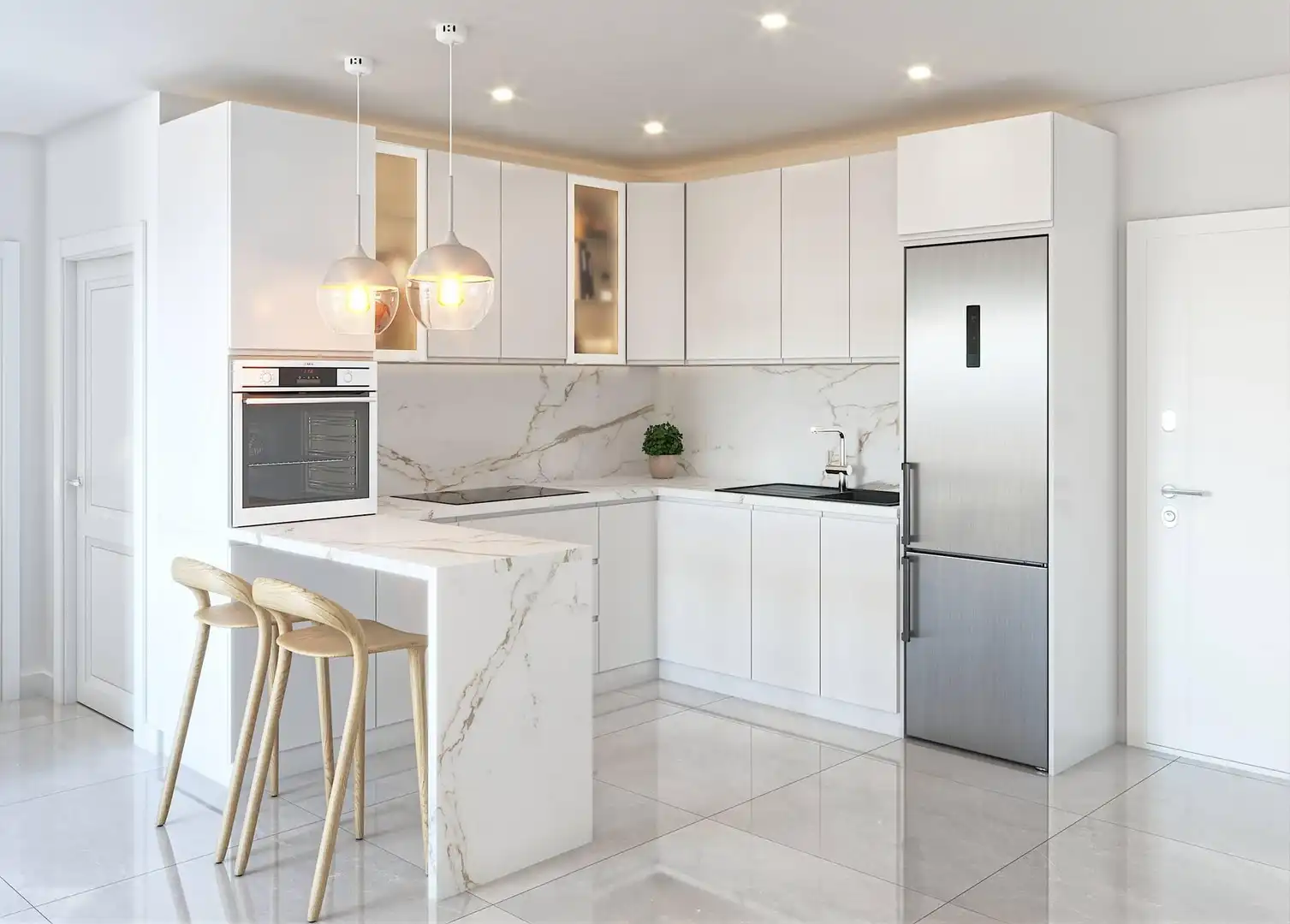 Cuina de Apartament en venda en Mijas amb Aire condicionat, Terrassa i Traster