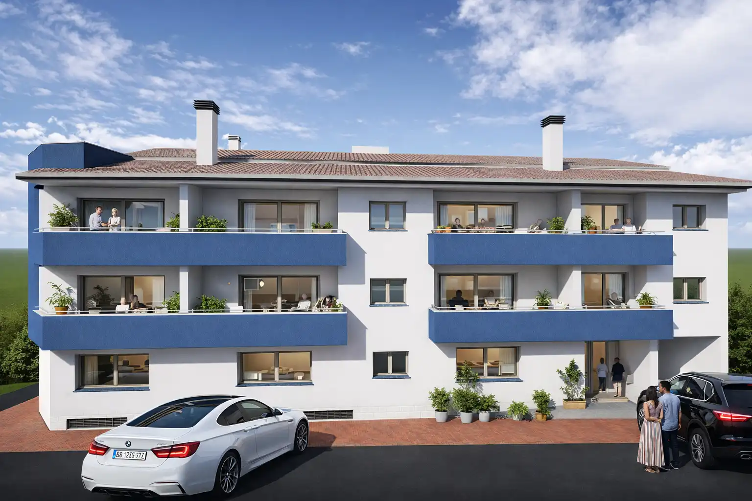 Vista exterior de Piso en venta en Alhama de Murcia con Aire acondicionado, Calefacción y Jardín privado