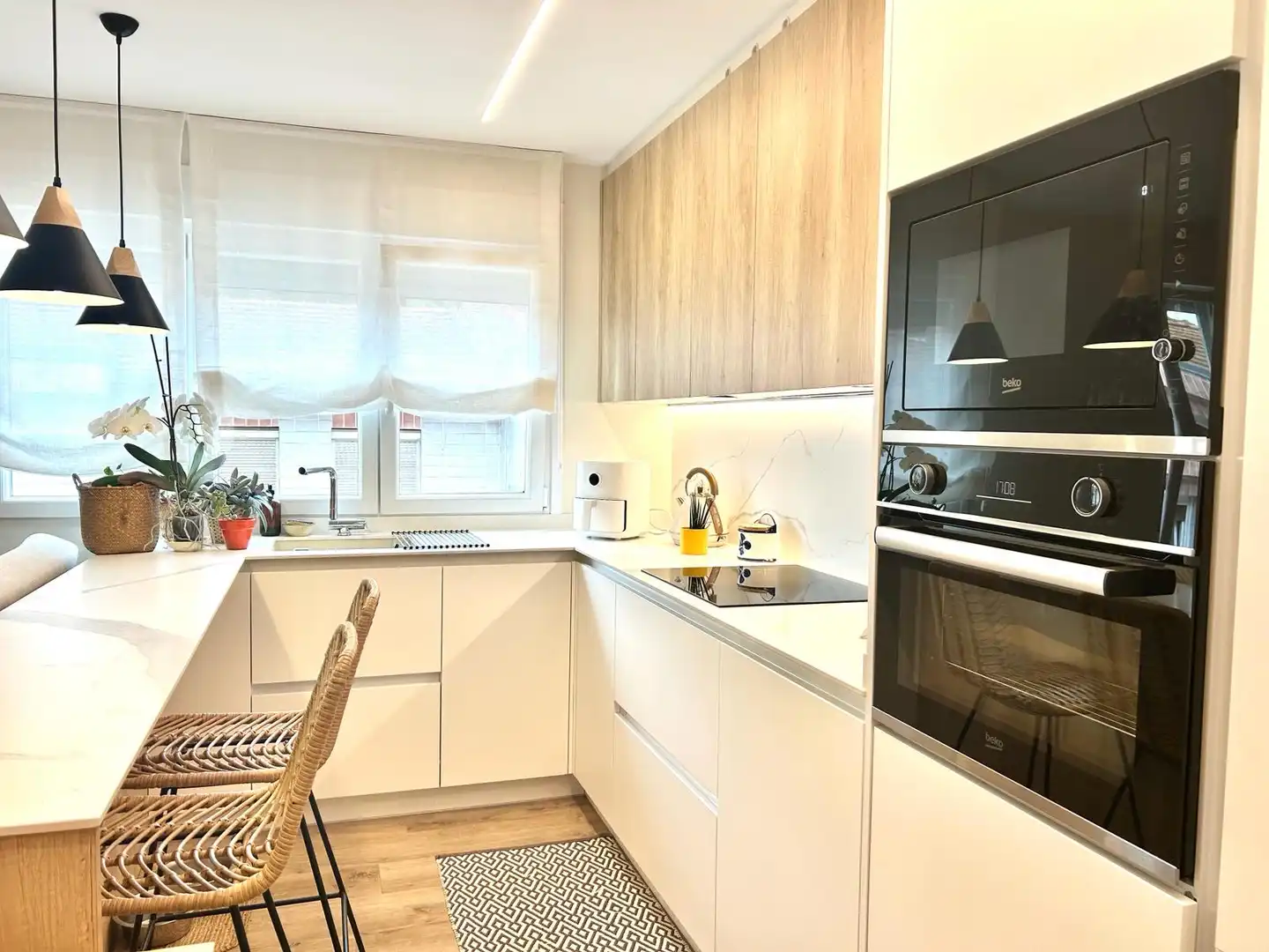 Cocina de Piso en venta en Santurtzi  con Calefacción, Parquet y Amueblado