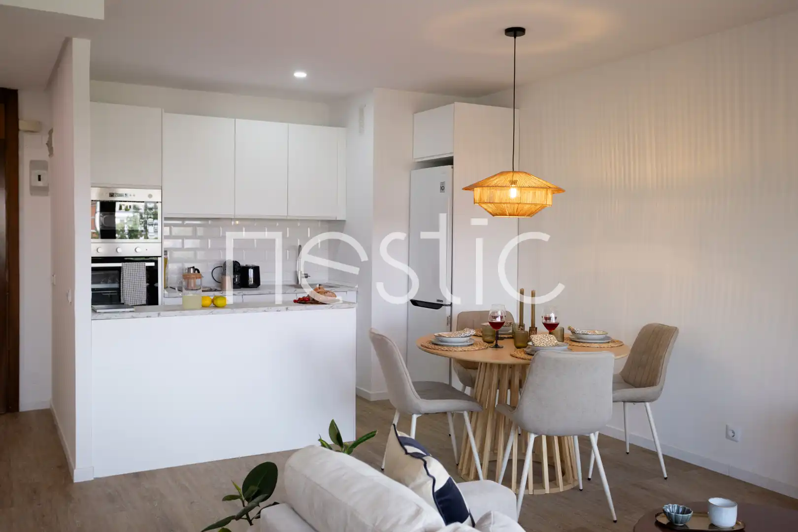 Cocina de Apartamento de alquiler en Madrid con Aire acondicionado, Calefacción y Amueblado
