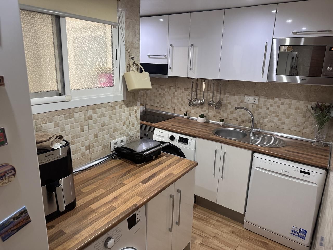 Kitchen of Flat for sale in Terrassa  with Air Conditioner and Parquet flooring