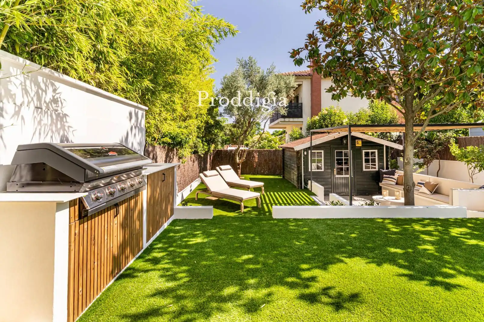 Garden of Houses for rent in Sant Cugat del Vallès  with Air Conditioner, Swimming Pool and Alarm