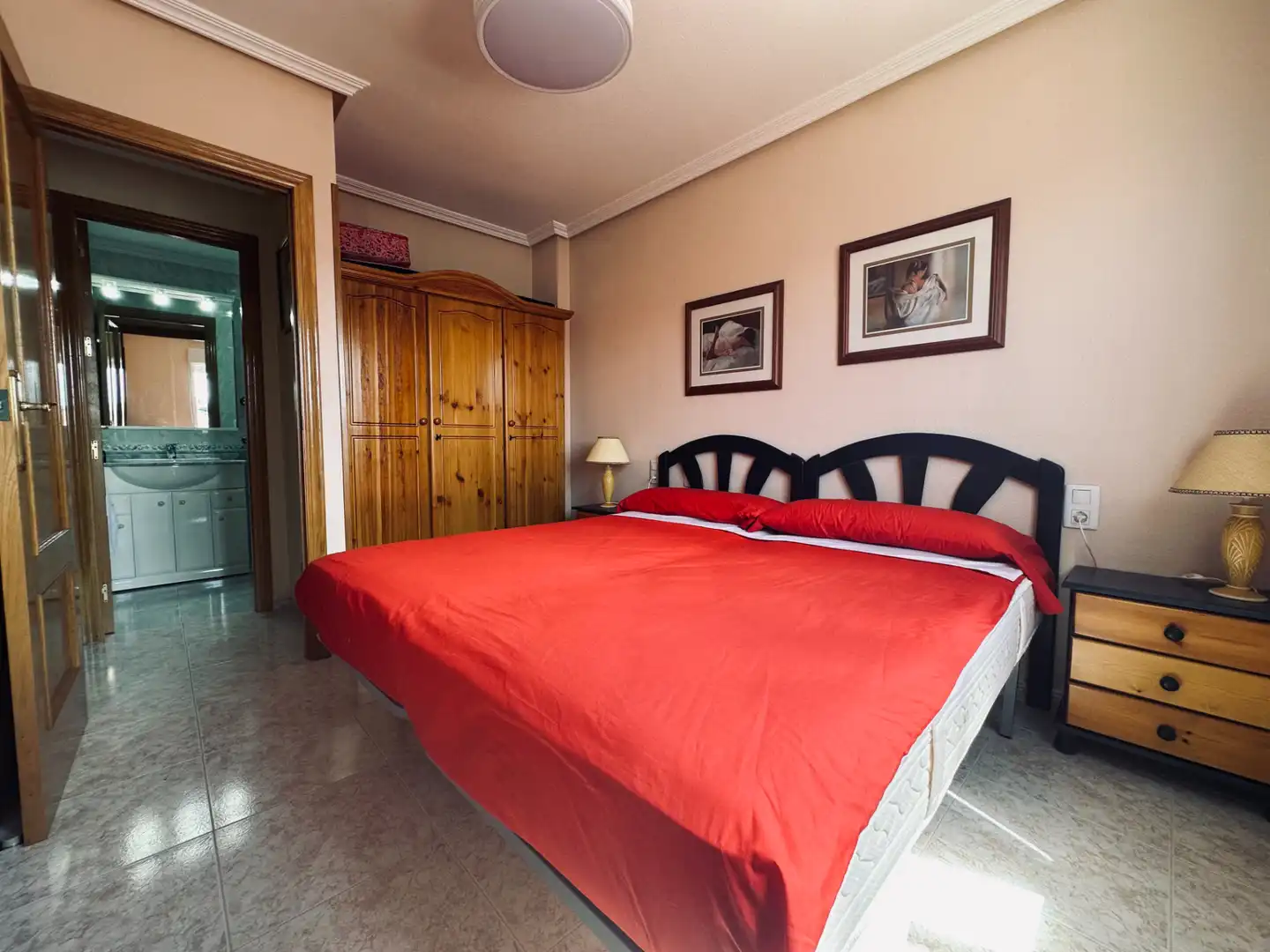 Schlafzimmer von Wohnung zur Miete in Santa Pola mit Klimaanlage, Terrasse und Möbliert