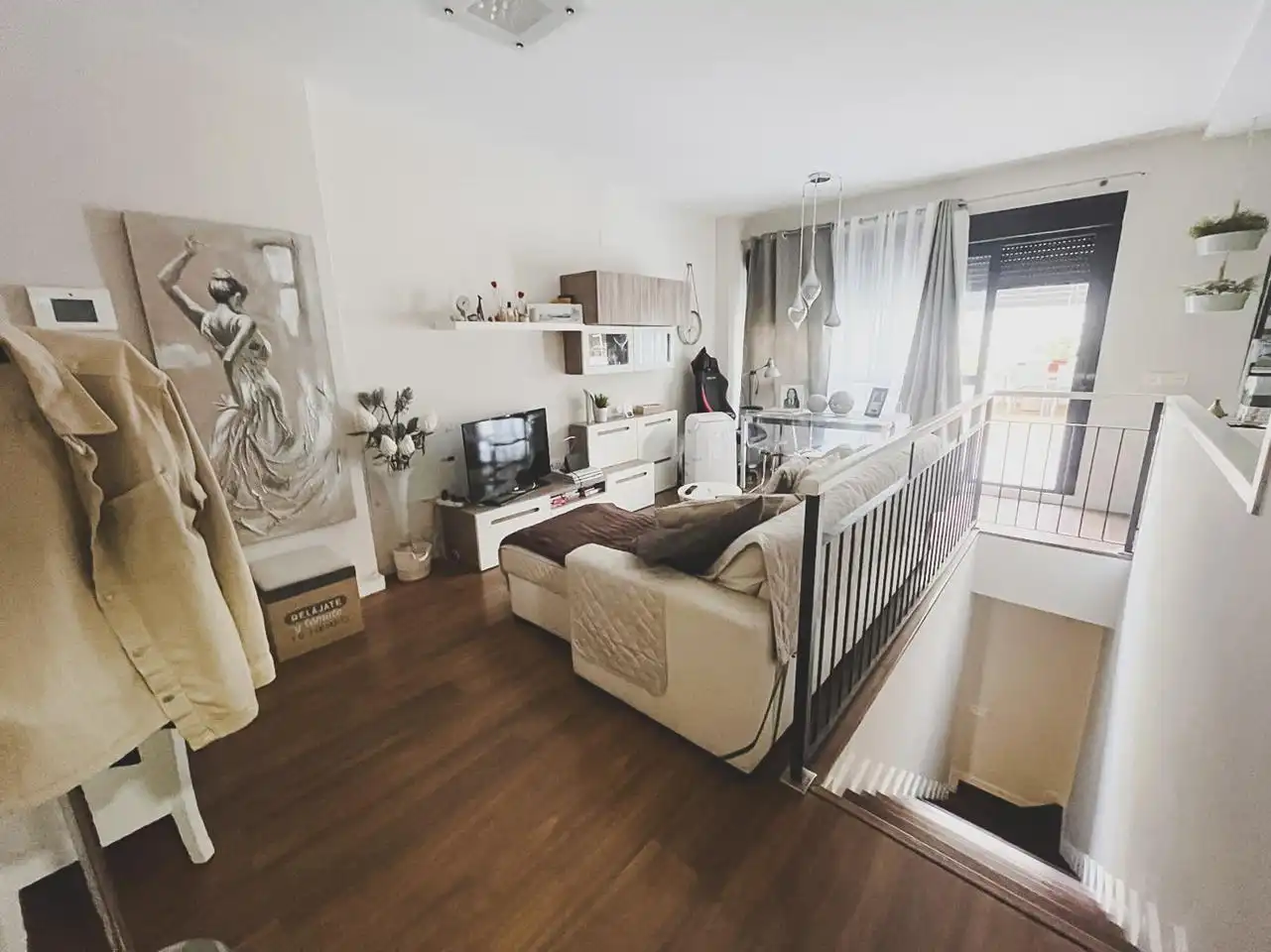 Sala de estar de Dúplex de alquiler en Cádiz con Terraza y Amueblado