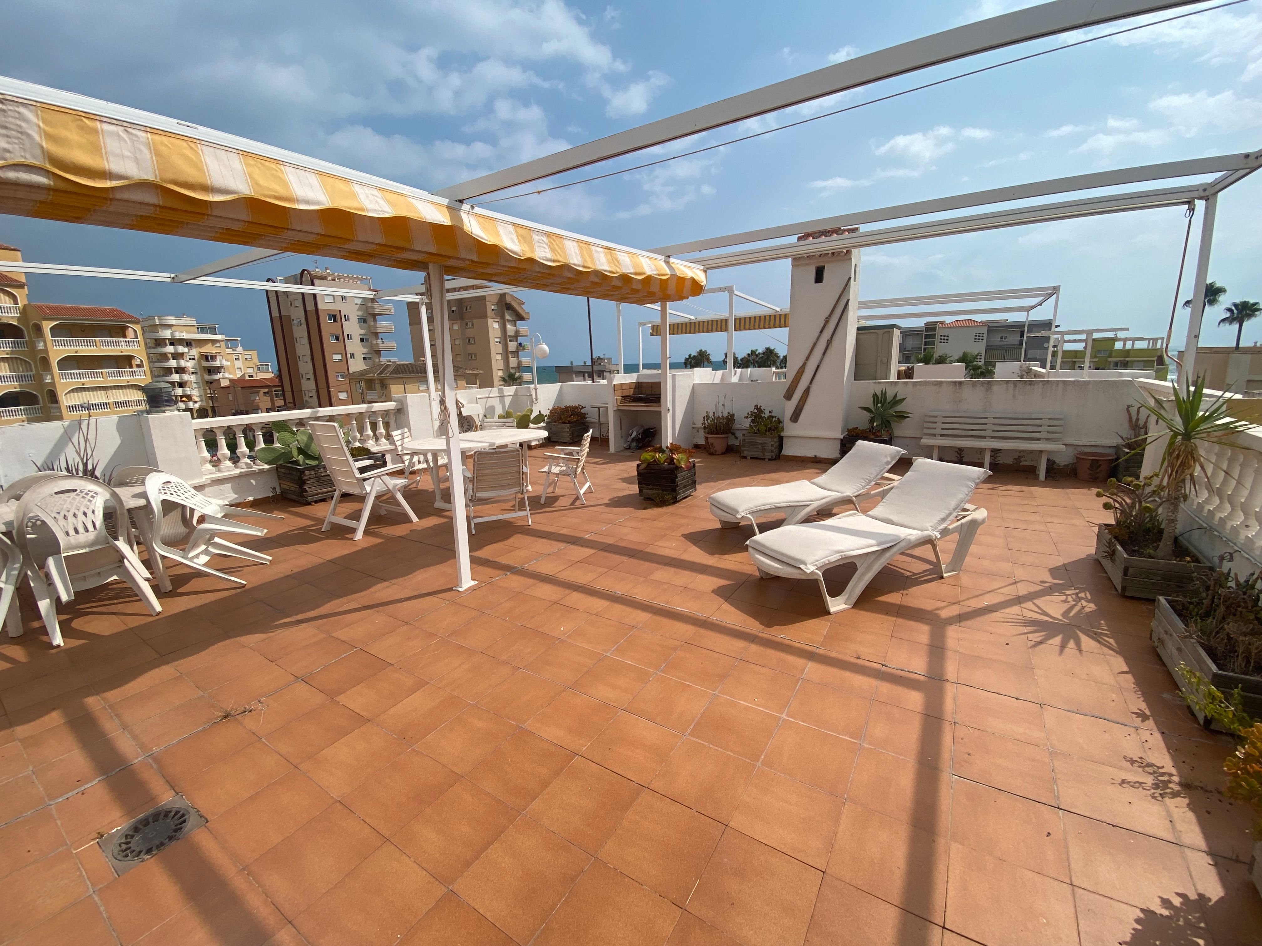 Terrasse von Dachboden zum verkauf in Xeraco mit Klimaanlage, Terrasse und Möbliert