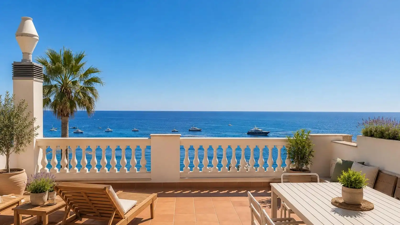 Terrace of Apartments for rent in Tossa de Mar  with Air Conditioner, Heating and Parquet flooring