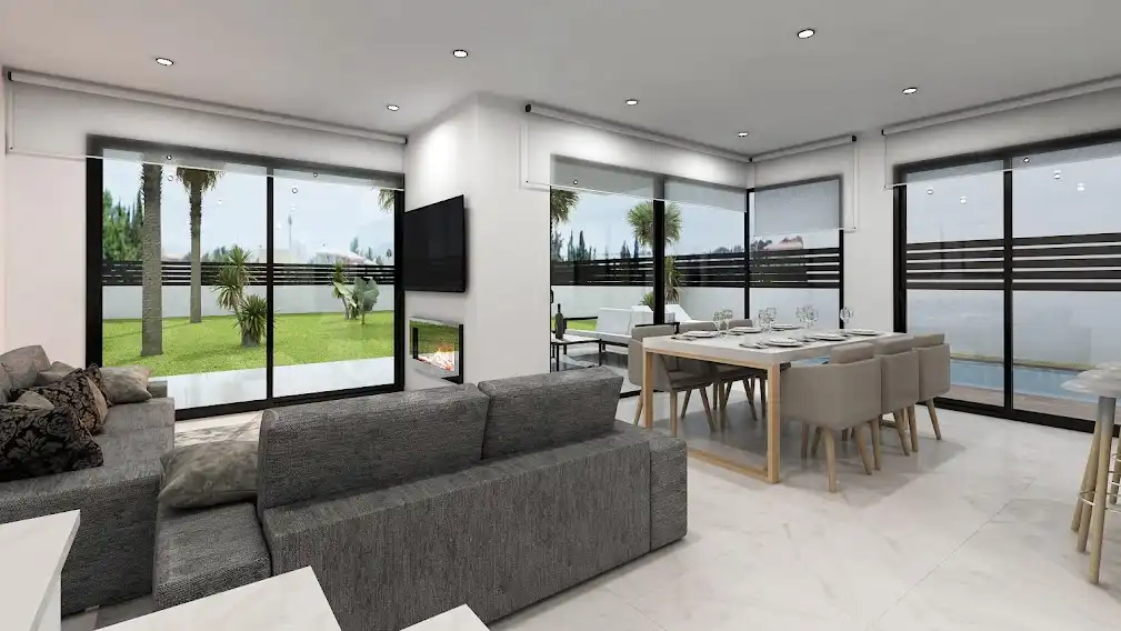 Sala d'estar de Casa o xalet en venda en Sant Joan d'Alacant amb Aire condicionat, Calefacció i Jardí privat