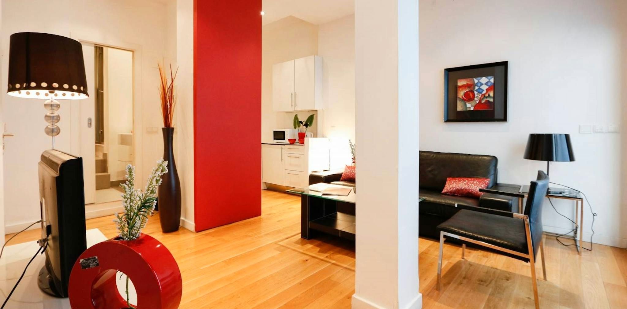 Sala de estar de Piso de alquiler en  Madrid Capital con Aire acondicionado, Calefacción y Amueblado