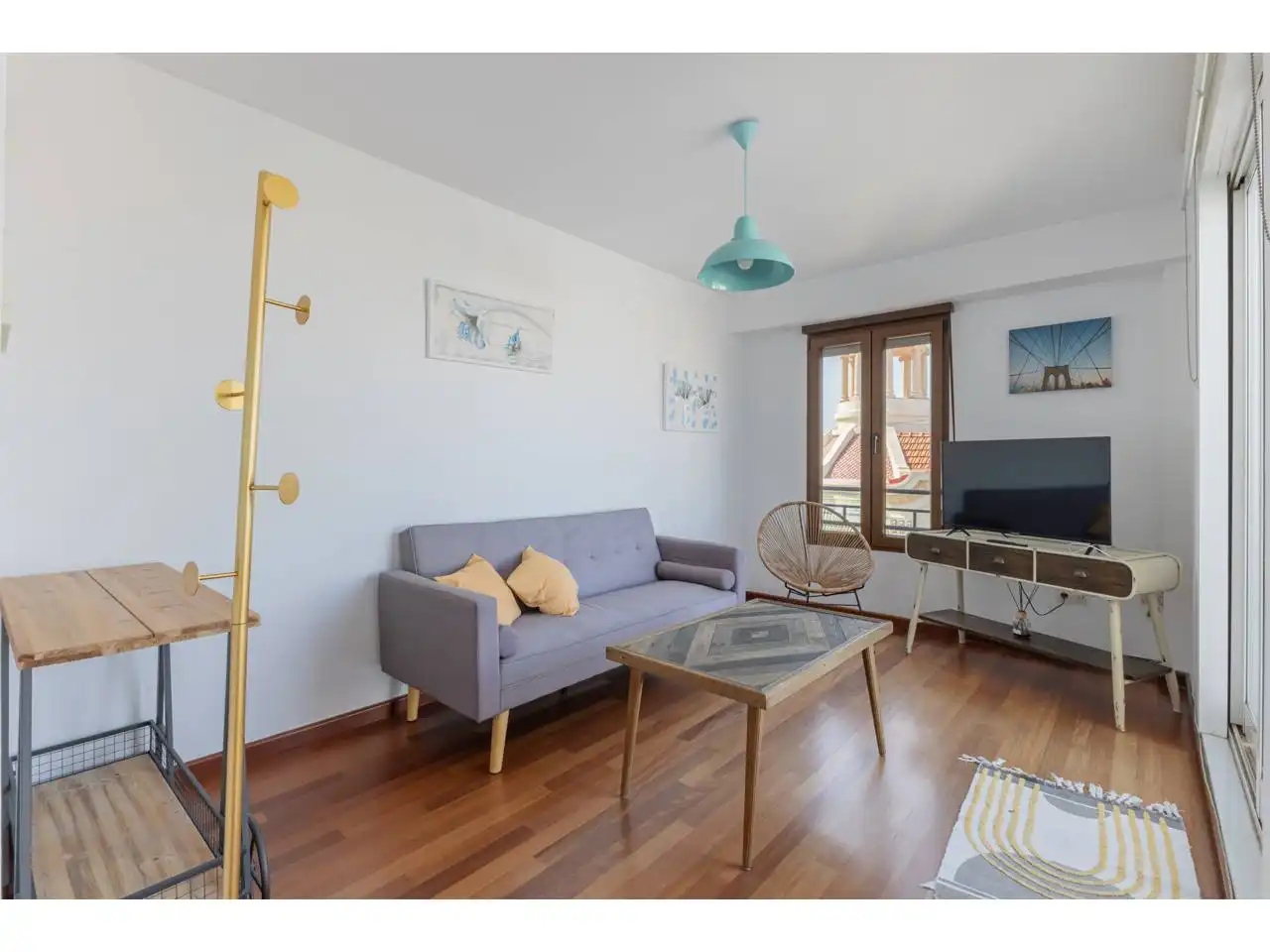 Wohnzimmer von Dachboden zum Verkauf in Valencia mit Klimaanlage, Parkett und Terrasse