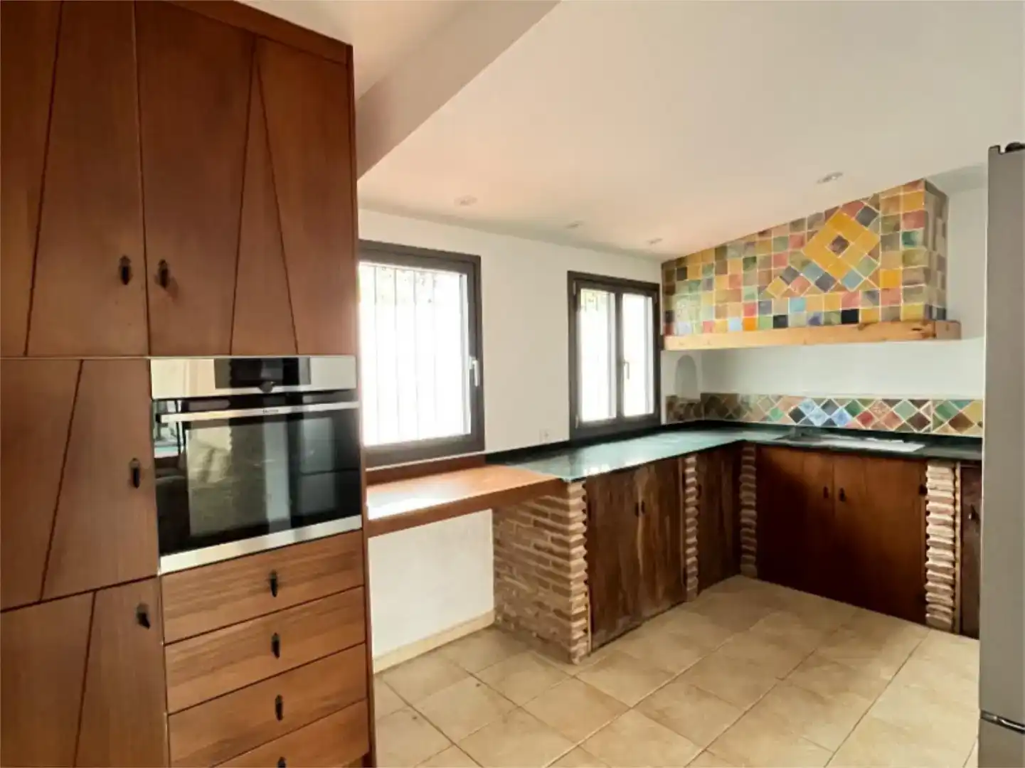Kitchen of Flat for sale in Marbella  with Air Conditioner, Private garden and Swimming Pool