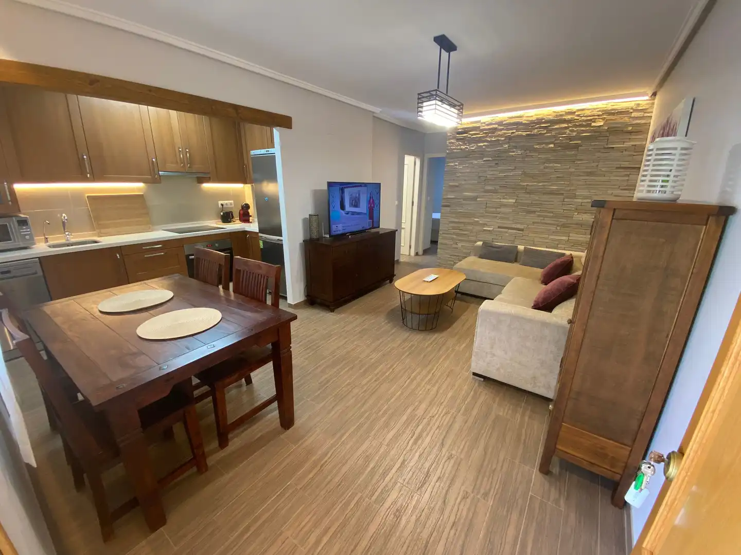 Wohnzimmer von Wohnungen zur Miete in Santa Pola mit Terrasse