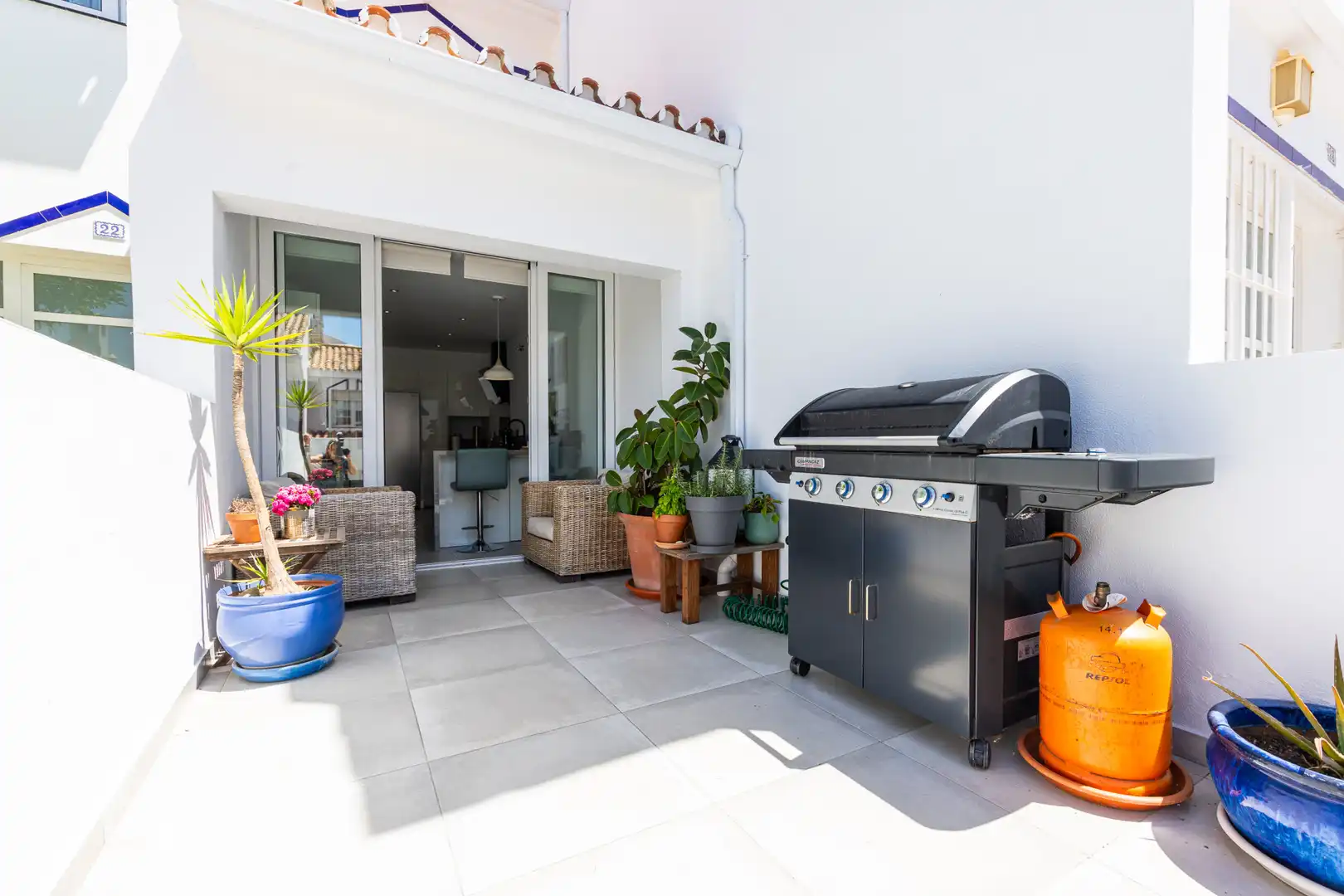 Terrassa de Casa adosada en venda en Mijas amb Aire condicionat, Jardí privat i Terrassa
