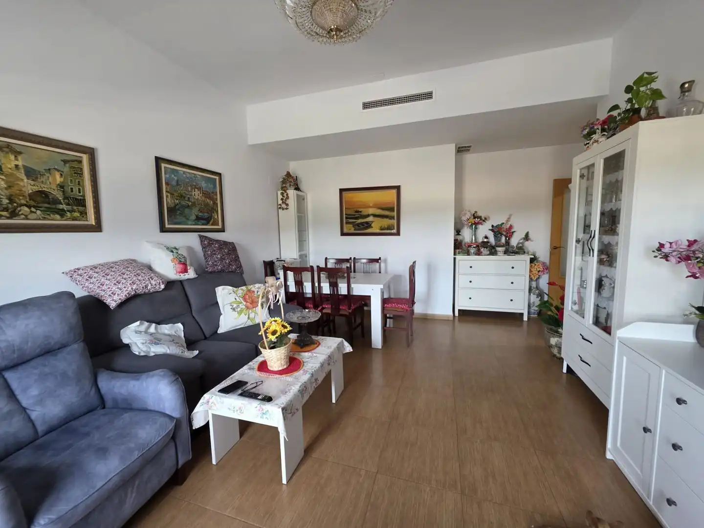 Sala de estar de Piso en venta en Riola con Aire acondicionado y Trastero