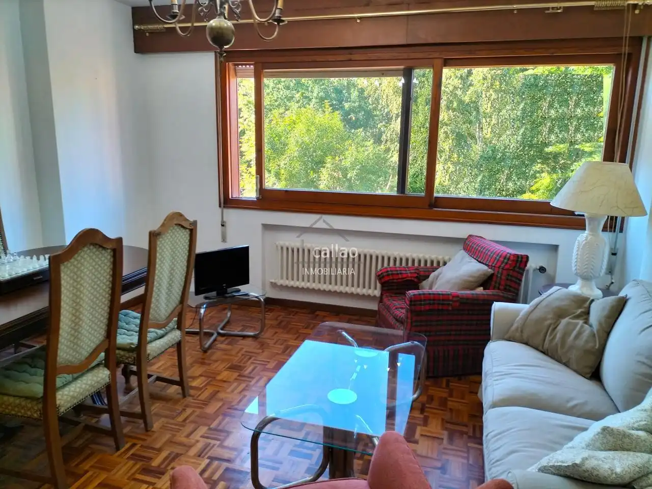 Sala de estar de Piso de alquiler en Ferrol con Calefacción, Parquet y Amueblado
