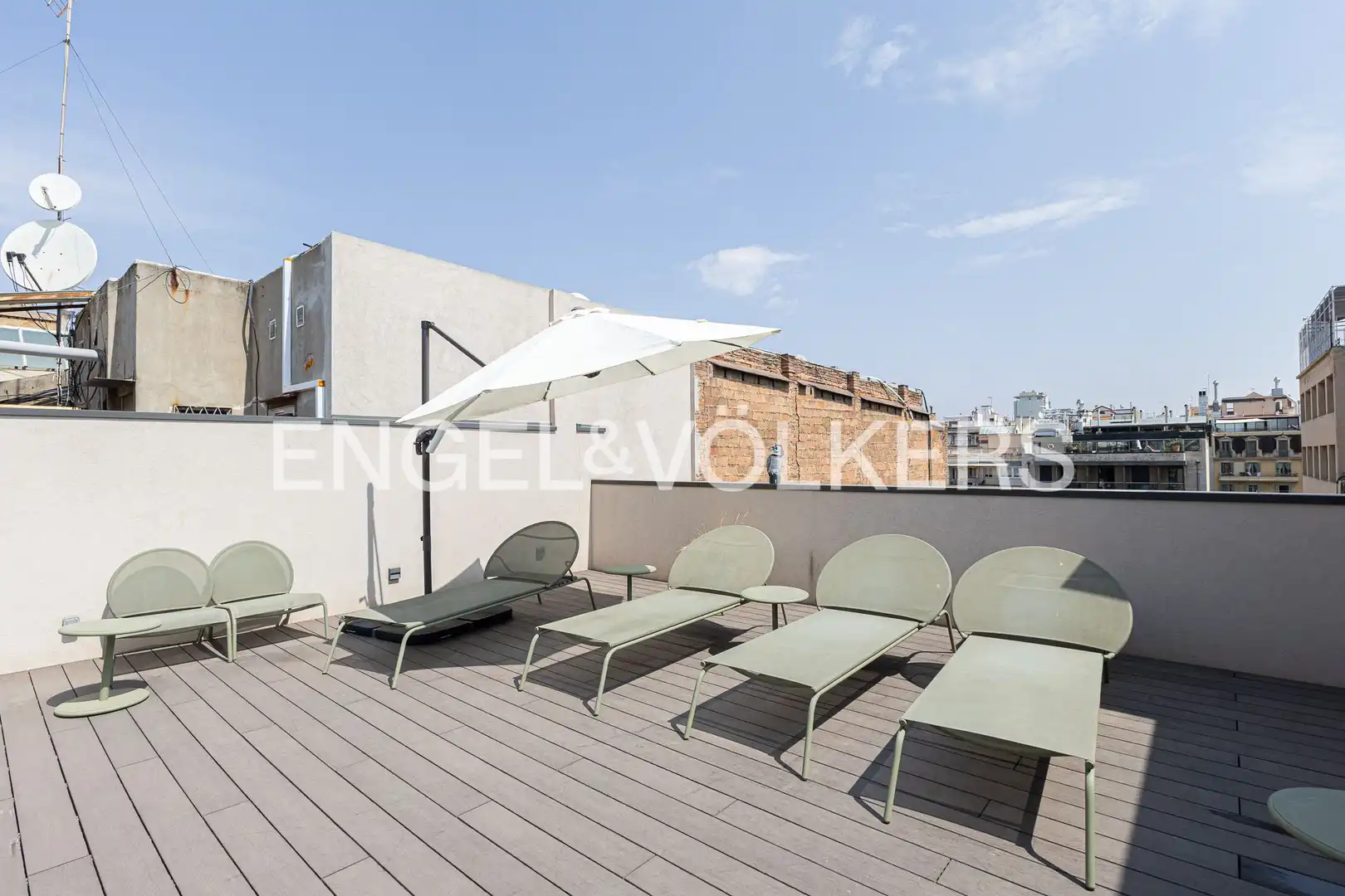 Terrace of Flat for rent in Barcelona  with Air Conditioner, Heating and Parquet flooring