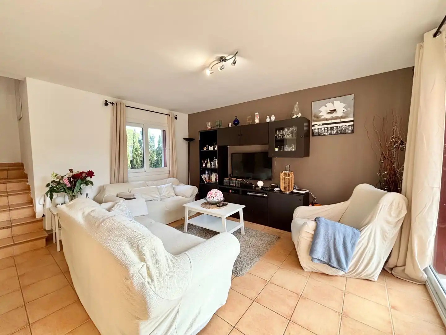 Wohnzimmer von Einfamilien-Reihenhaus zum Verkauf in Llucmajor mit Heizung, Privatgarten und Terrasse
