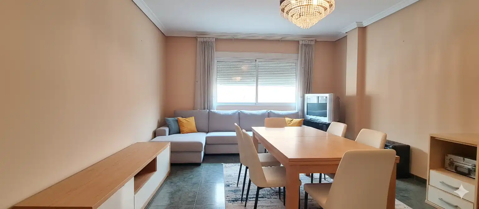 Living room of Flat for sale in Burjassot  with Air Conditioner, Terrace and Furnished