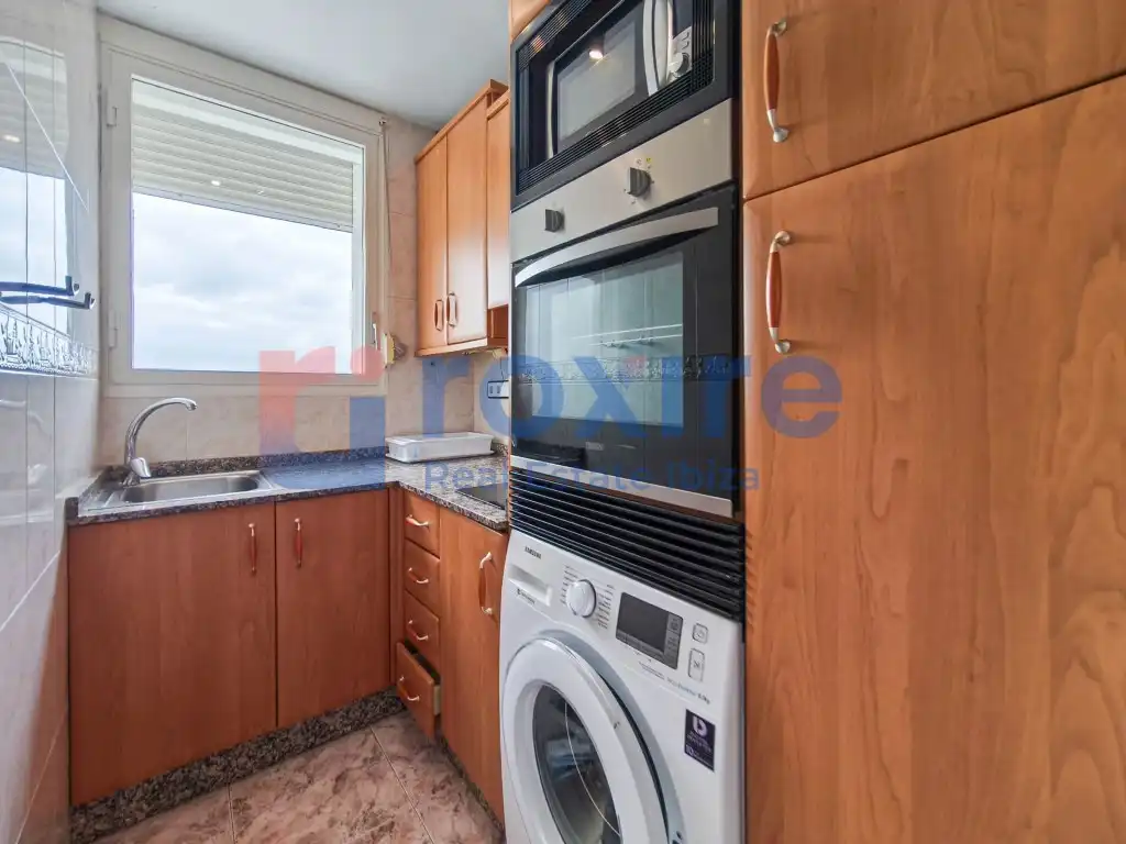 Küche von Wohnung zur Miete in Sant Antoni de Portmany mit Klimaanlage, Terrasse und Möbliert