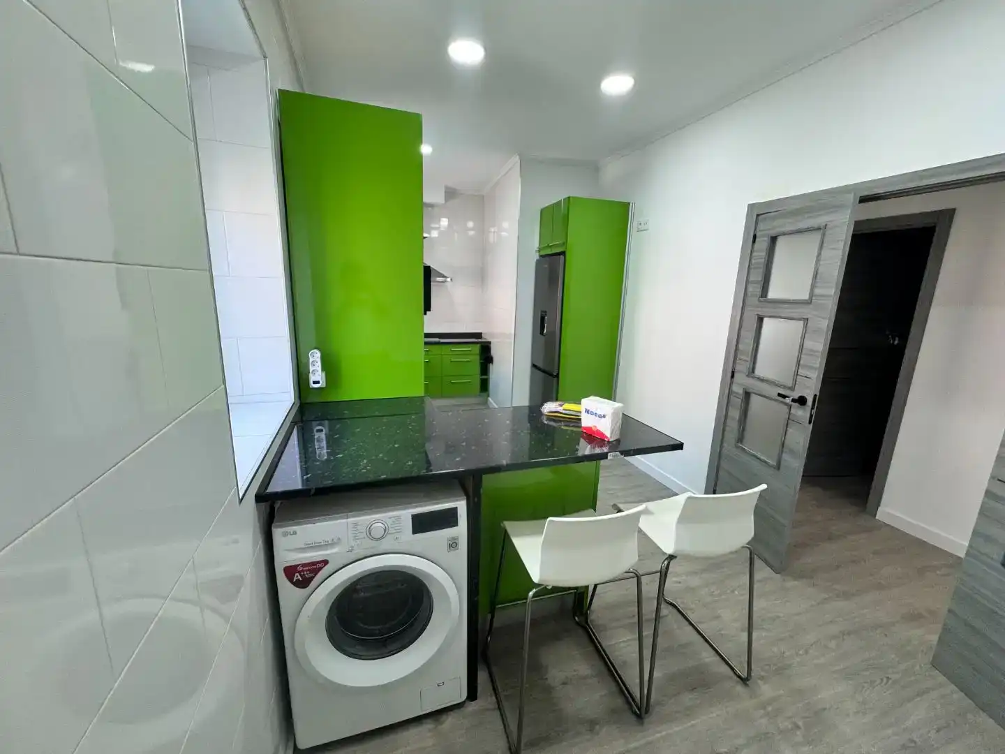 Küche von Haus oder Chalet zur Miete in Santander mit Privatgarten, Möbliert und Ofen