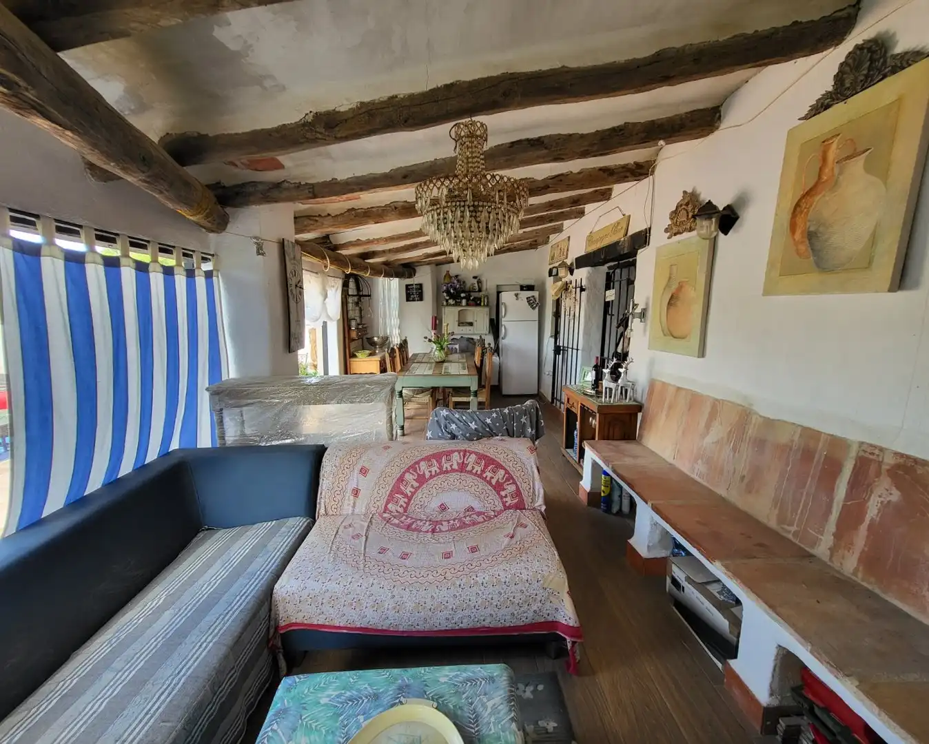Wohnzimmer von Country house zum Verkauf in L'Ametlla de Mar  mit Privatgarten, Terrasse und Abstellraum