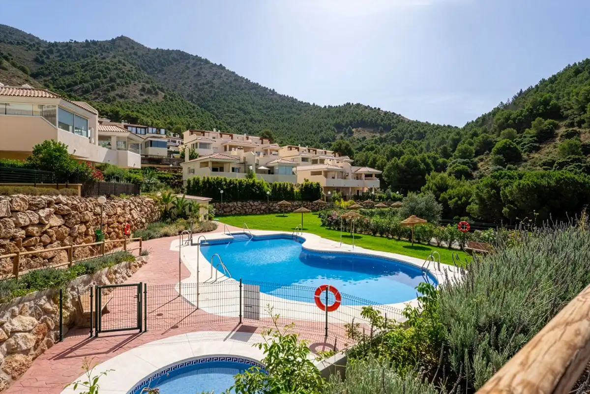 Jardín de Apartamento en venta en Mijas con Aire acondicionado, Jardín privado y Terraza