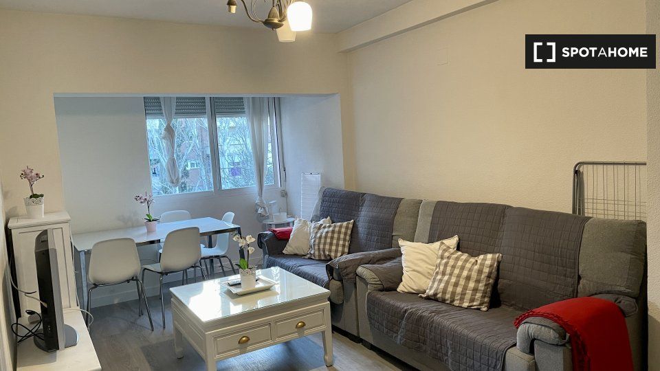 Sala d'estar de Pis de lloguer en  Madrid Capital amb Aire condicionat, Calefacció i Moblat