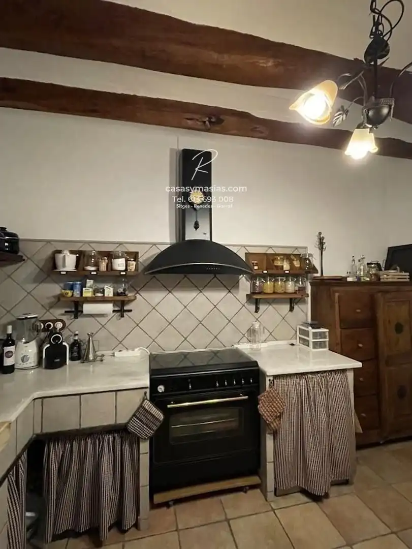 Kitchen of Country homes for rent in Sant Martí Sarroca  with Heating and Balcony