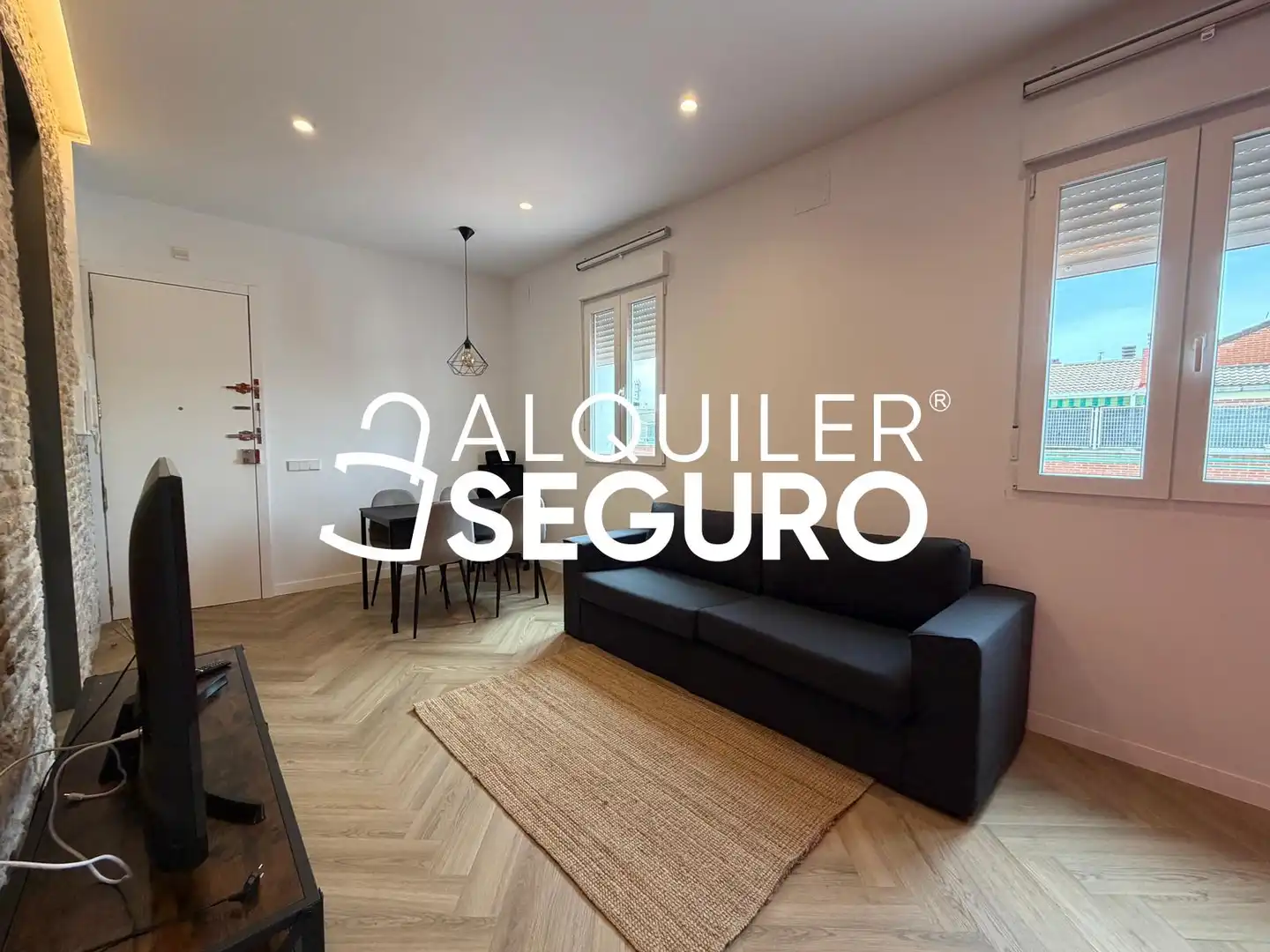 Sala de estar de Piso de alquiler en Madrid con Aire acondicionado, Calefacción y Amueblado