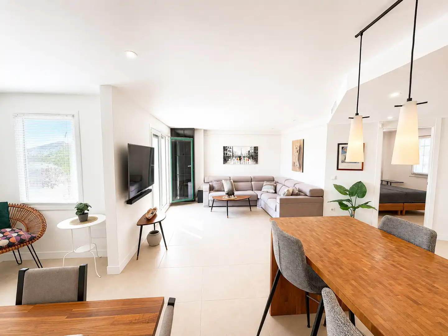 Sala de estar de Piso en venta en Benalmádena con Aire acondicionado, Terraza y Amueblado