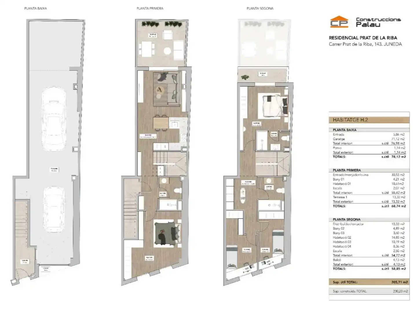 Casa adosada en venta en Juneda con Parquet y Balcón