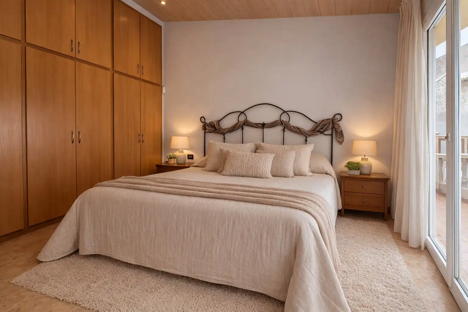 Schlafzimmer von Einfamilien-Reihenhaus zum Verkauf in L'Escala mit Klimaanlage und Terrasse
